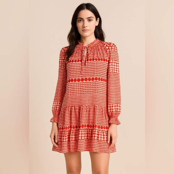 LOFT Red and White Tiered Tie Front Sundress 🌴☀️ - Picture 11 of 11